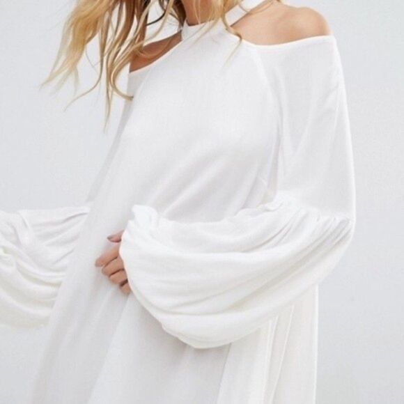 FREE PEOPLE Ivory Cold Shoulder Drift Away Tunic NWT - Picture 4 of 10